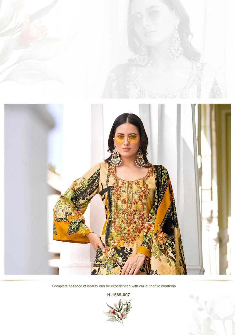 Alok Suit Habiba Vol 5 Cotton Zam Digital Pakistani Print With Fancy Embroidery Unstitched Salwar Suit