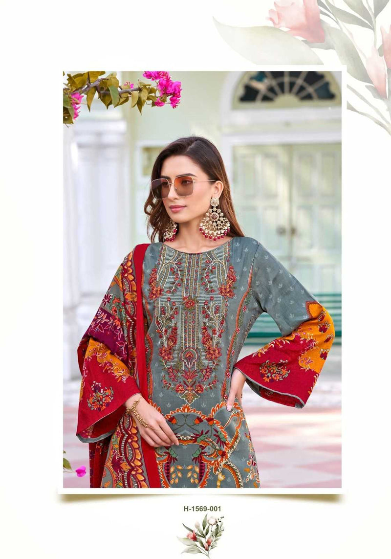 Alok Suit Habiba Vol 5 Cotton Zam Digital Pakistani Print With Fancy Embroidery Unstitched Salwar Suit