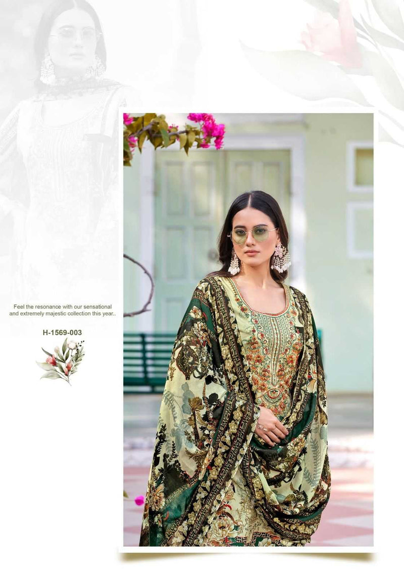 Alok Suit Habiba Vol 5 Cotton Zam Digital Pakistani Print With Fancy Embroidery Unstitched Salwar Suit