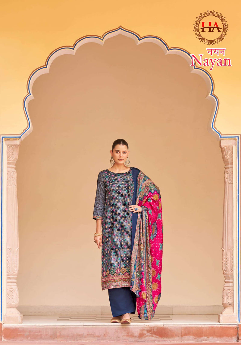 Harshit Fashion Hub Nayan Jam Cotton Designer Print With Mirror Work Unstiched Salwar Suit