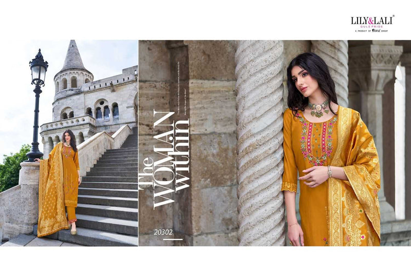 Lily And Lali Hasmeena Vol 3 Viscose Handwork And Embroidery Work Designer Kurti Combo Set