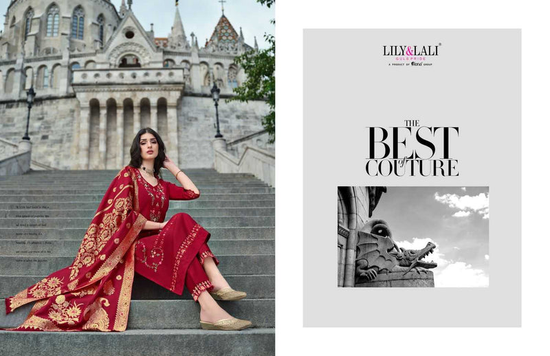 Lily And Lali Hasmeena Vol 3 Viscose Handwork And Embroidery Work Designer Kurti Combo Set