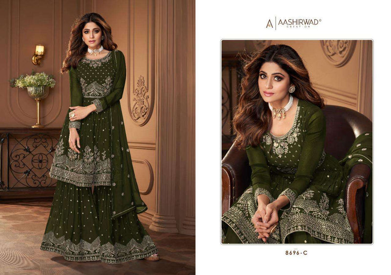 Heroine Gold By Aashirwad Readymade Kurti With Sharara & Dupatta Dresses