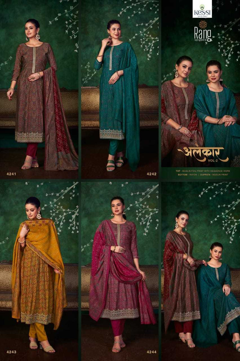 Rang Alankar Vol 2 Muslin Foil Print Sequence Work Salwar Suit