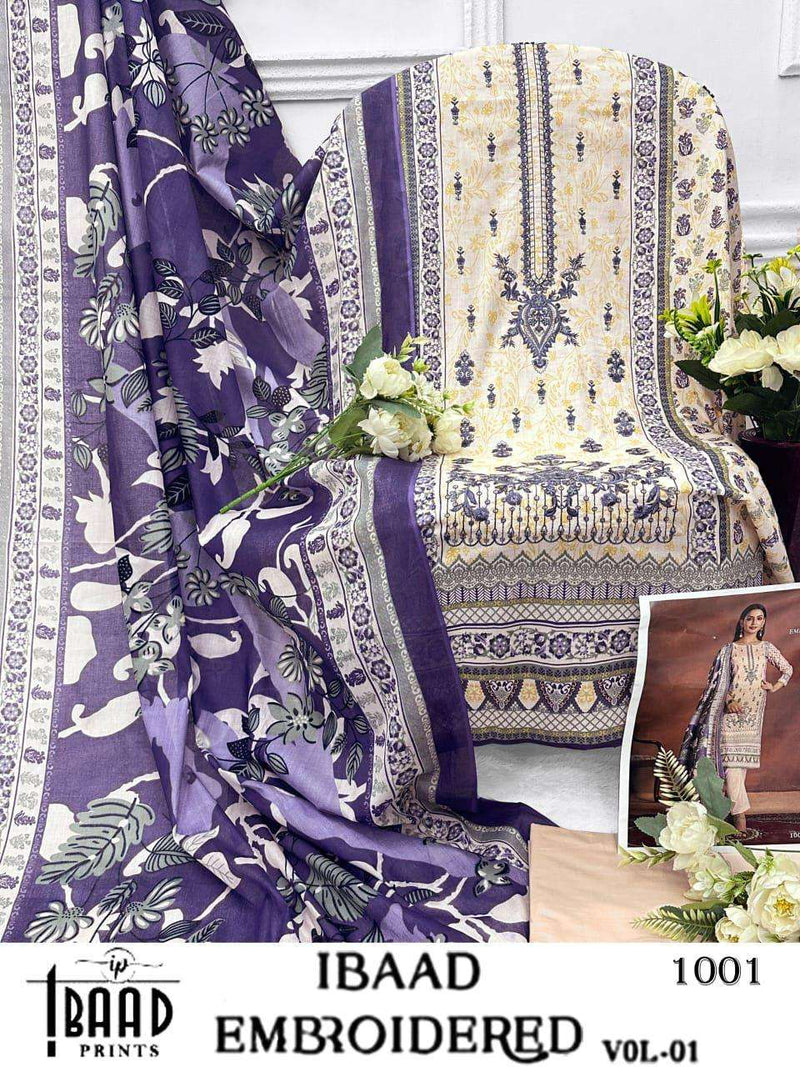 Ibaad Prints Embroidered Vol 1 Lawn Cotton Stylish Salwar Kameez