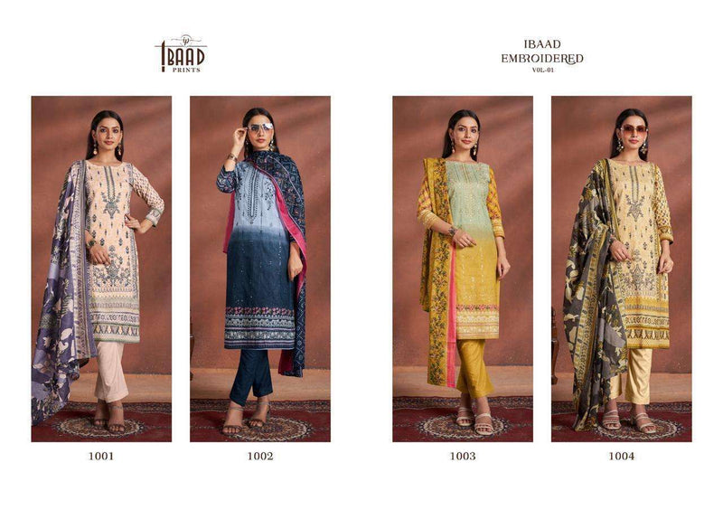 Ibaad Prints Embroidered Vol 1 Lawn Cotton Stylish Salwar Kameez