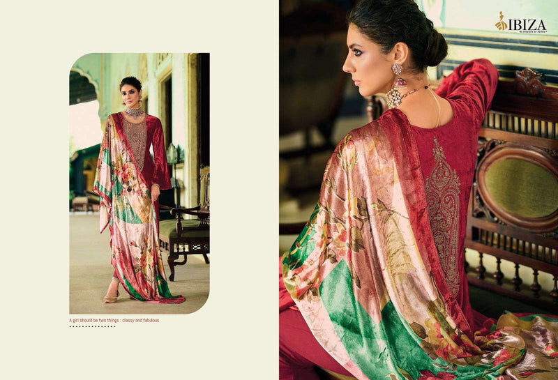 Ibiza Suit Khoobsurat Viscose Velvet With Heavy Embroidery Work Pakistani Salwar Kameez