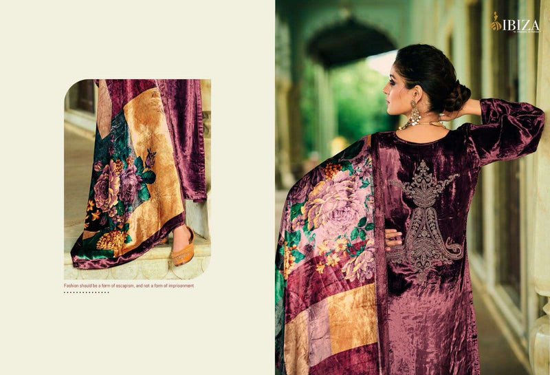 Ibiza Suit Khoobsurat Viscose Velvet With Heavy Embroidery Work Pakistani Salwar Kameez