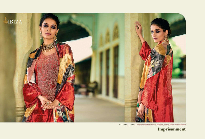 Ibiza Suit Khoobsurat Viscose Velvet With Heavy Embroidery Work Pakistani Salwar Kameez