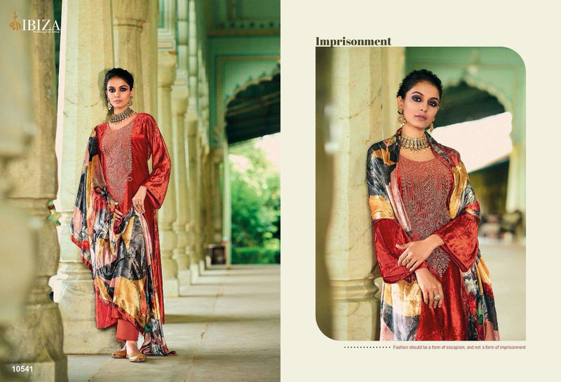 Ibiza Suit Khoobsurat Viscose Velvet With Heavy Embroidery Work Pakistani Salwar Kameez