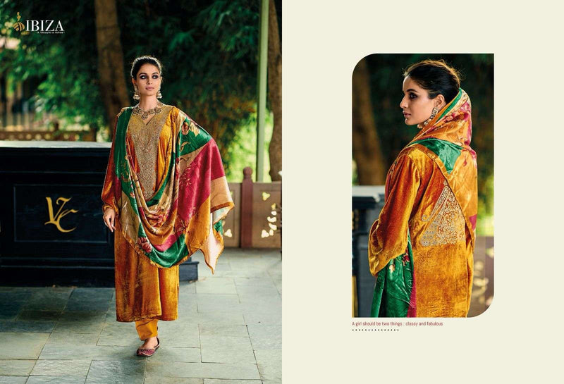 Ibiza Suit Khoobsurat Viscose Velvet With Heavy Embroidery Work Pakistani Salwar Kameez