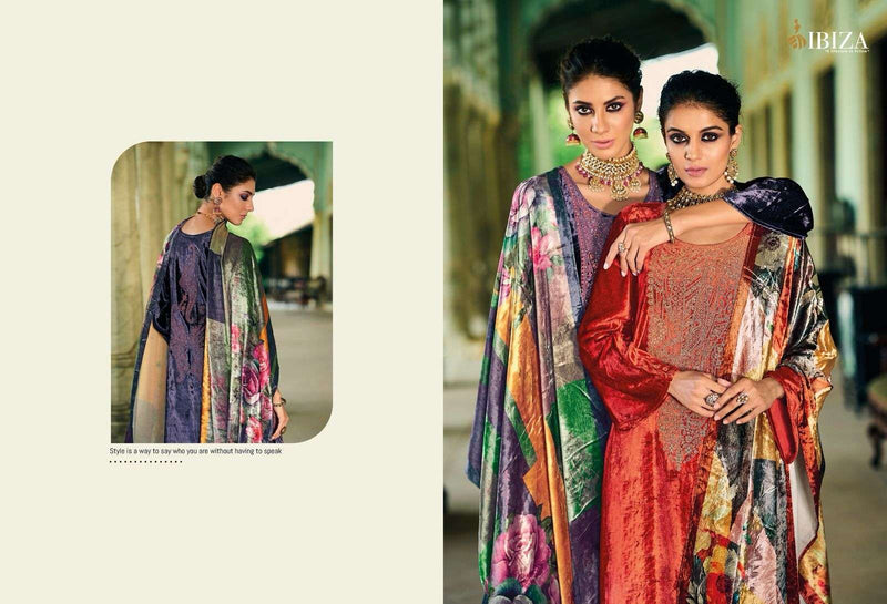 Ibiza Suit Khoobsurat Viscose Velvet With Heavy Embroidery Work Pakistani Salwar Kameez