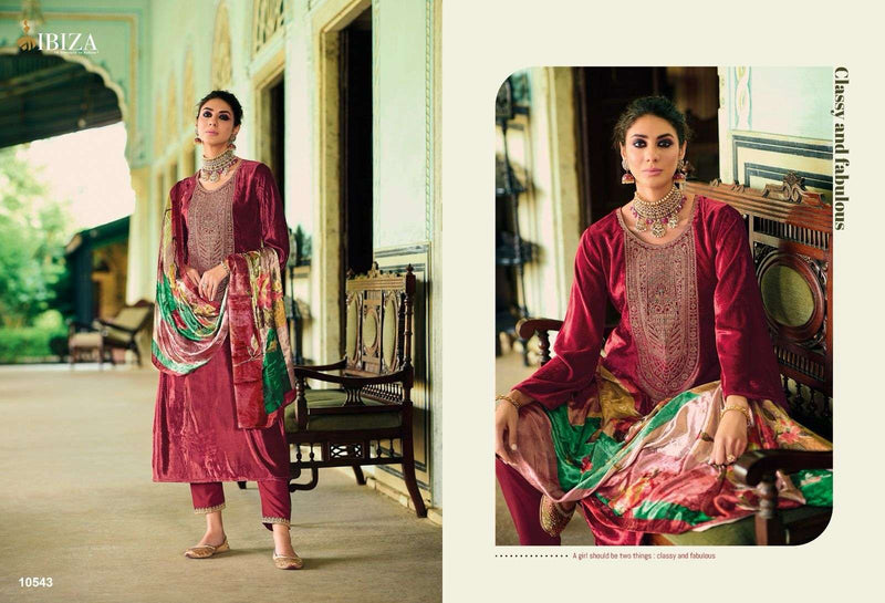 Ibiza Suit Khoobsurat Viscose Velvet With Heavy Embroidery Work Pakistani Salwar Kameez
