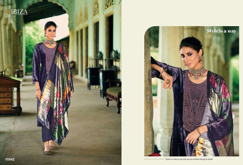 Ibiza Suit Khoobsurat Viscose Velvet With Heavy Embroidery Work Pakistani Salwar Kameez