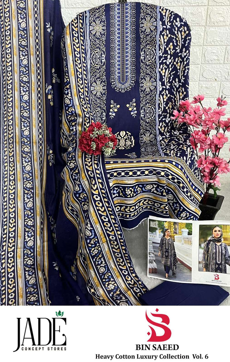 Jade Bin Saeed Heavy Cotton Luxury Collection Vol 6 Lawn Cotton Daily Wear Salwar Suit