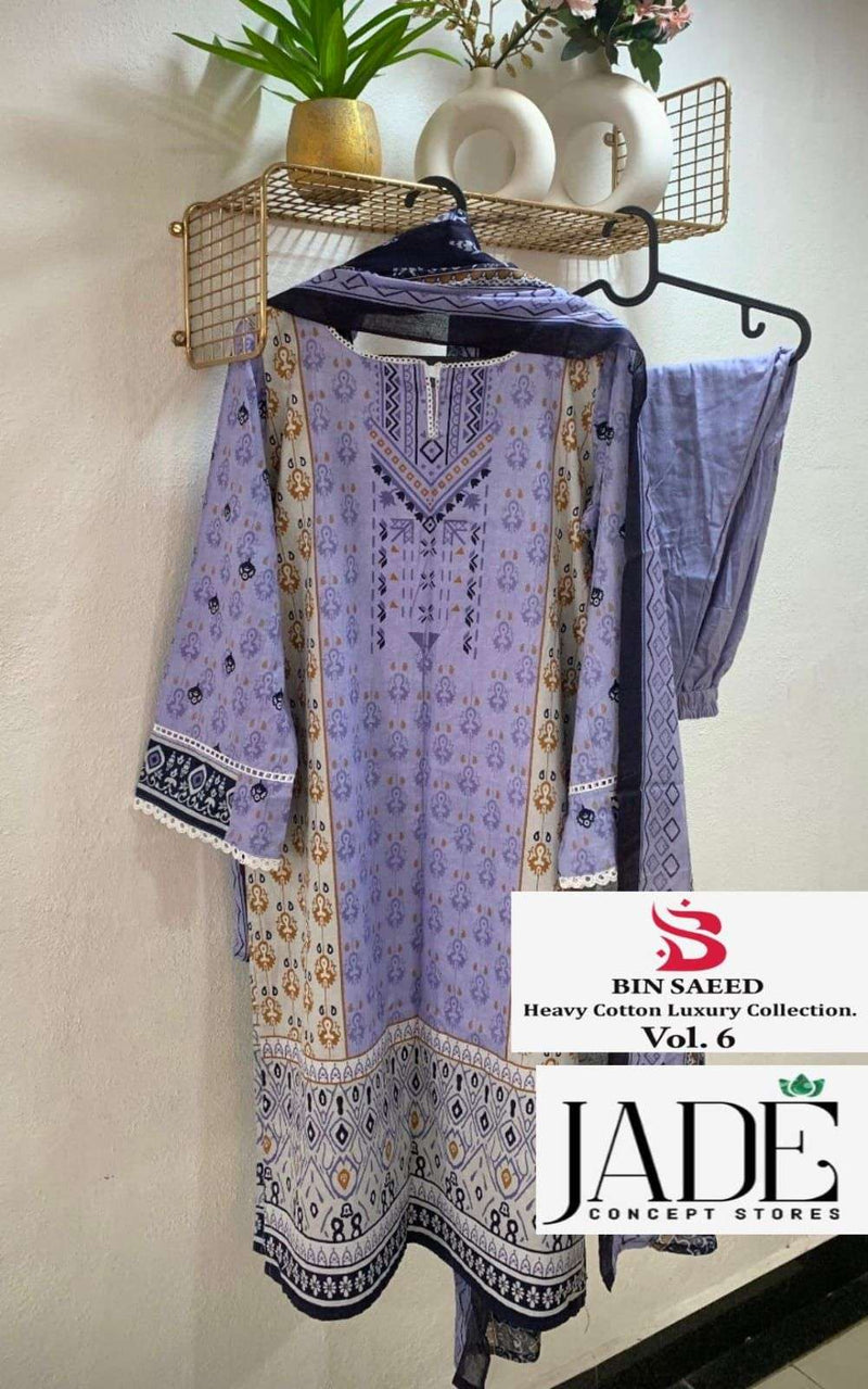 Jade Bin Saeed Heavy Cotton Luxury Collection Vol 6 Ready Made Collection