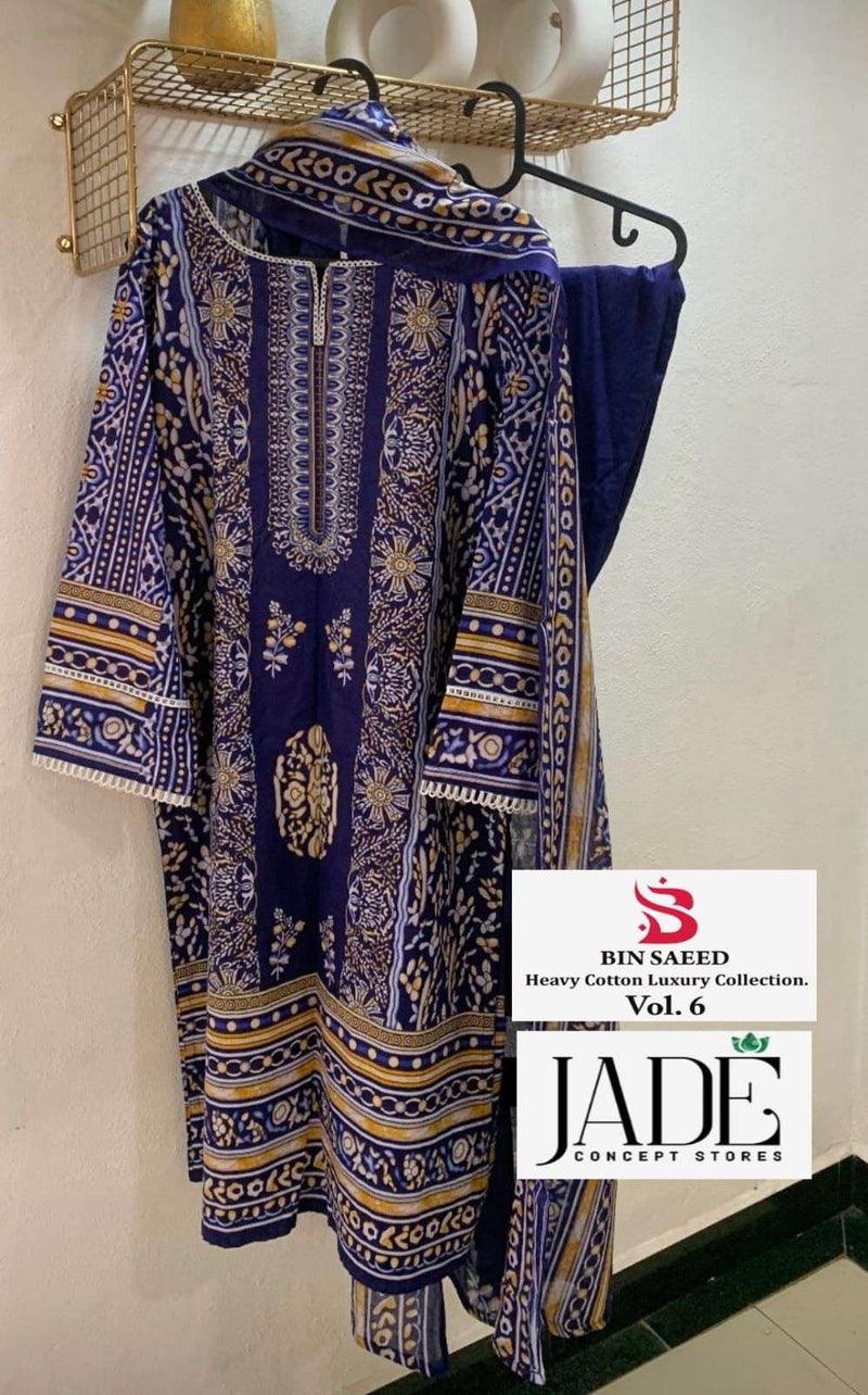 Jade Bin Saeed Heavy Cotton Luxury Collection Vol 6 Ready Made Collection