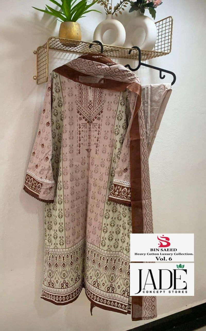 Jade Bin Saeed Heavy Cotton Luxury Collection Vol 6 Ready Made Collection