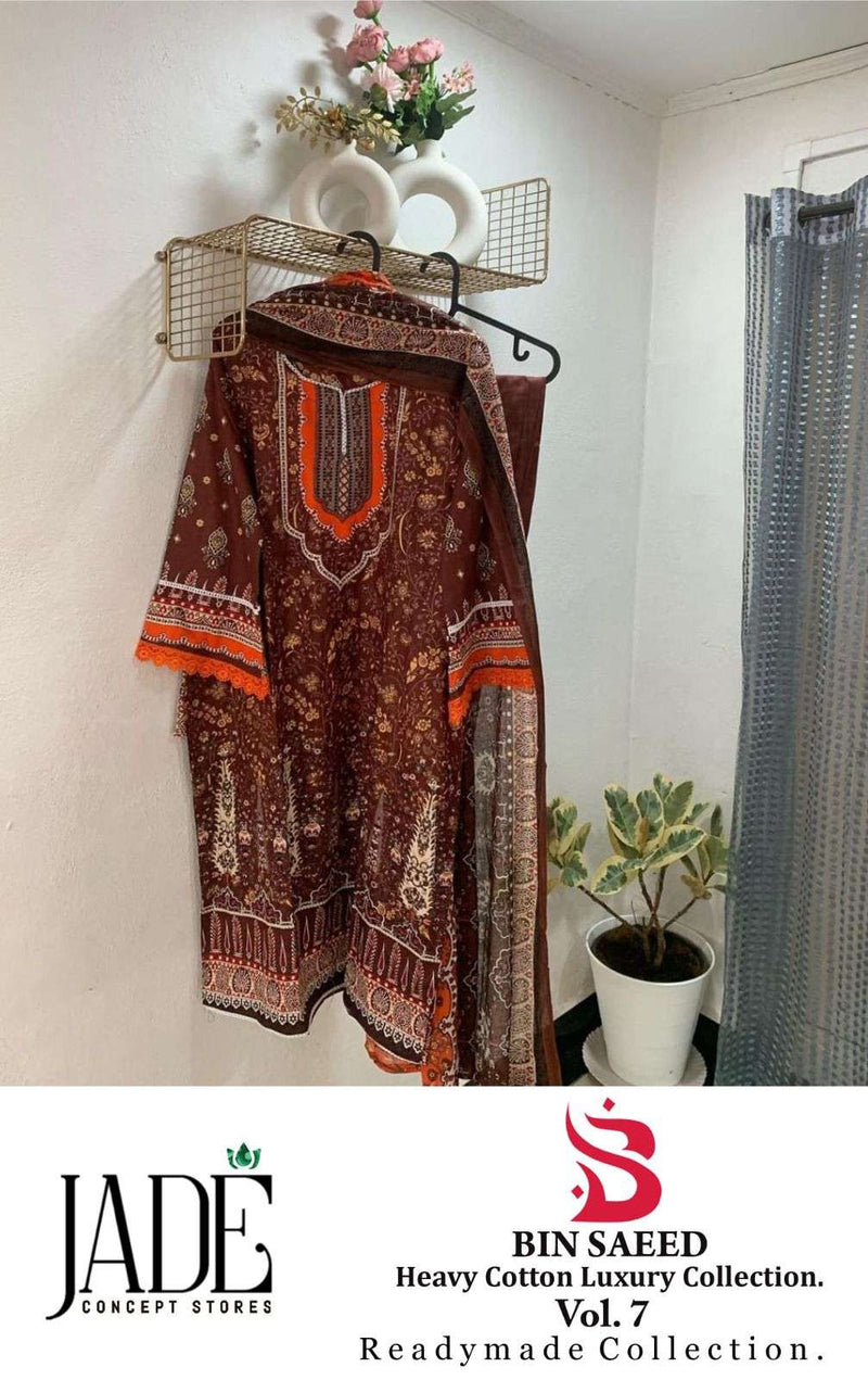 Jade Bin Saeed Heavy Cotton Luxury Collection Vol 7 Ready Made Collection