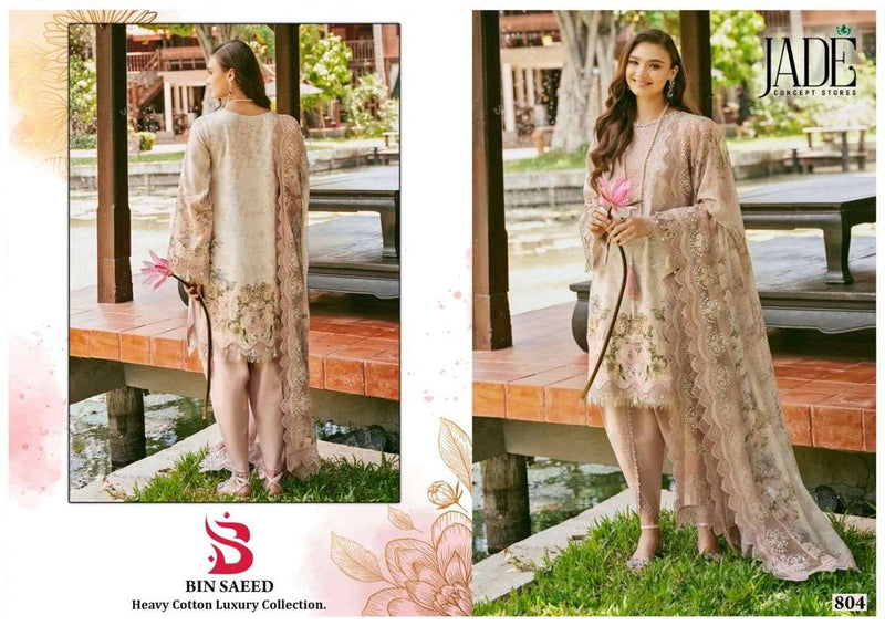 Jade Bin Saeed Heavy Cotton Luxury Collection Vol 8 Lawn Cotton Fancy Salwar Suit