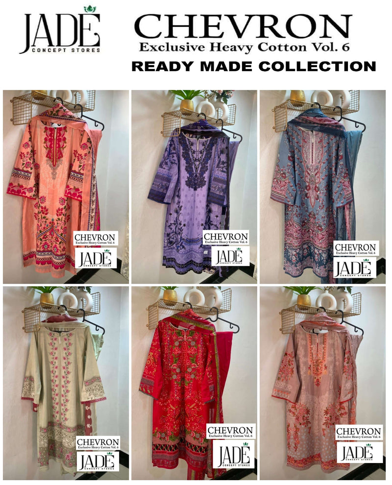 Jade Chevron Exclusive Heavy Cotton Vol 6 Ready Made Collection