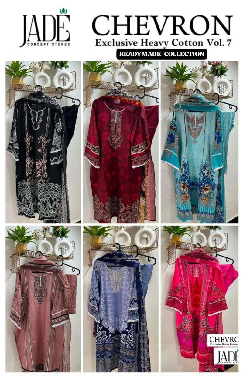 Jade Chevron Exclusive Heavy Cotton Vol 7 Ready Made Collection Lawn Pret Kurti Collection