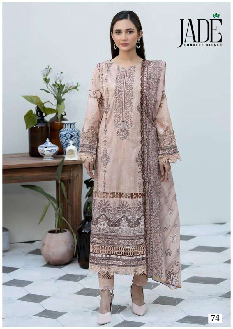 Jade Chevron Exclusive Heavy Cotton Vol 8 Lawn Fancy Salwar Suit