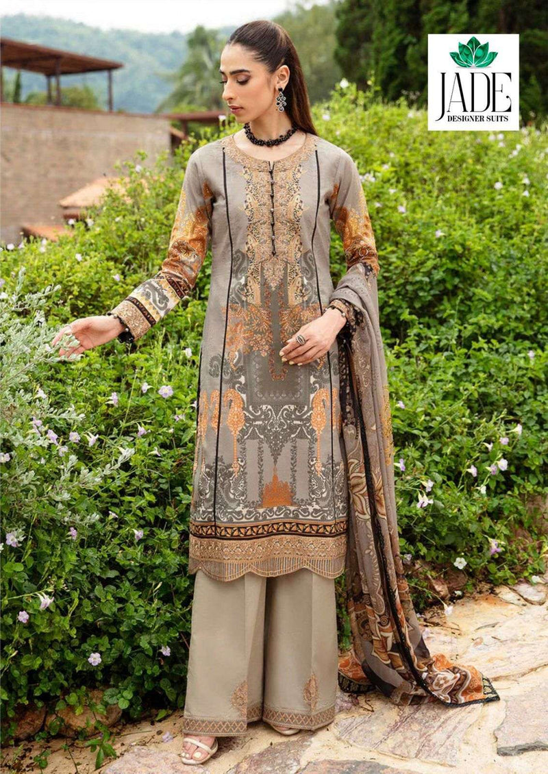 Jade Crimson Exclusive Heavy Lawn Collection Vol 10 Cotton Salwar Suit
