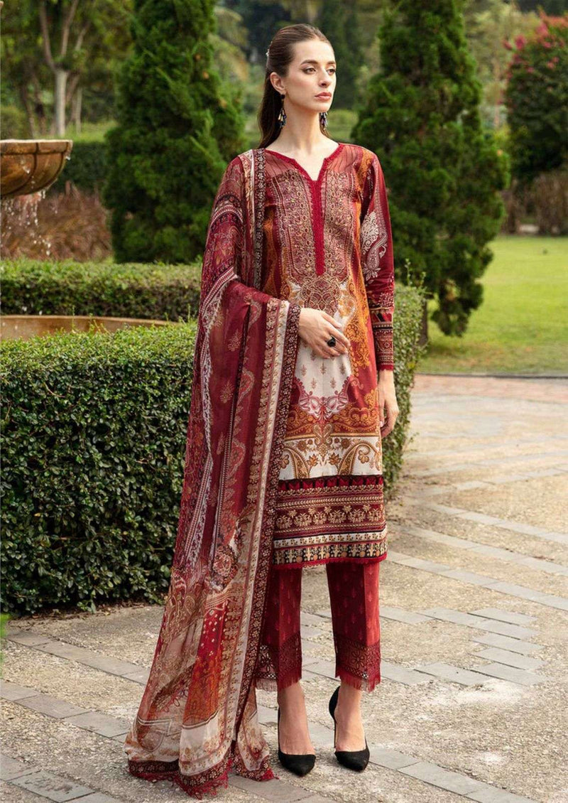 Jade Crimson Exclusive Heavy Lawn Collection Vol 10 Cotton Salwar Suit