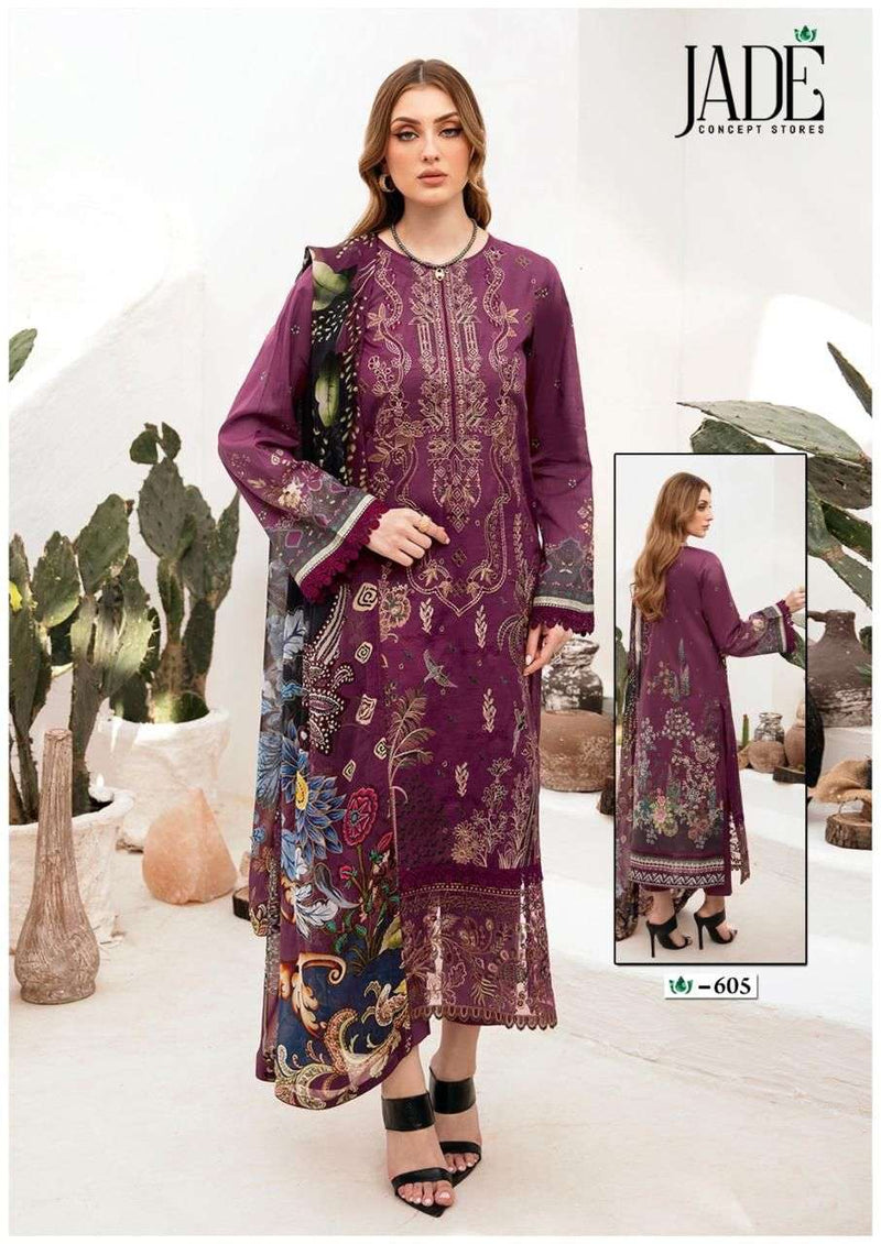 Jade Crimson Exclusive Heavy Lawn Collection Vol 6 Lawn Cotton Unstitched Salwar Suit