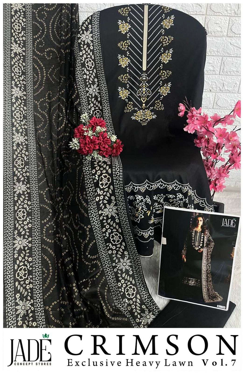 Jade Crimson Exclusive Heavy Lawn Collection Vol 7 Cotton Fancy Salwar Suit