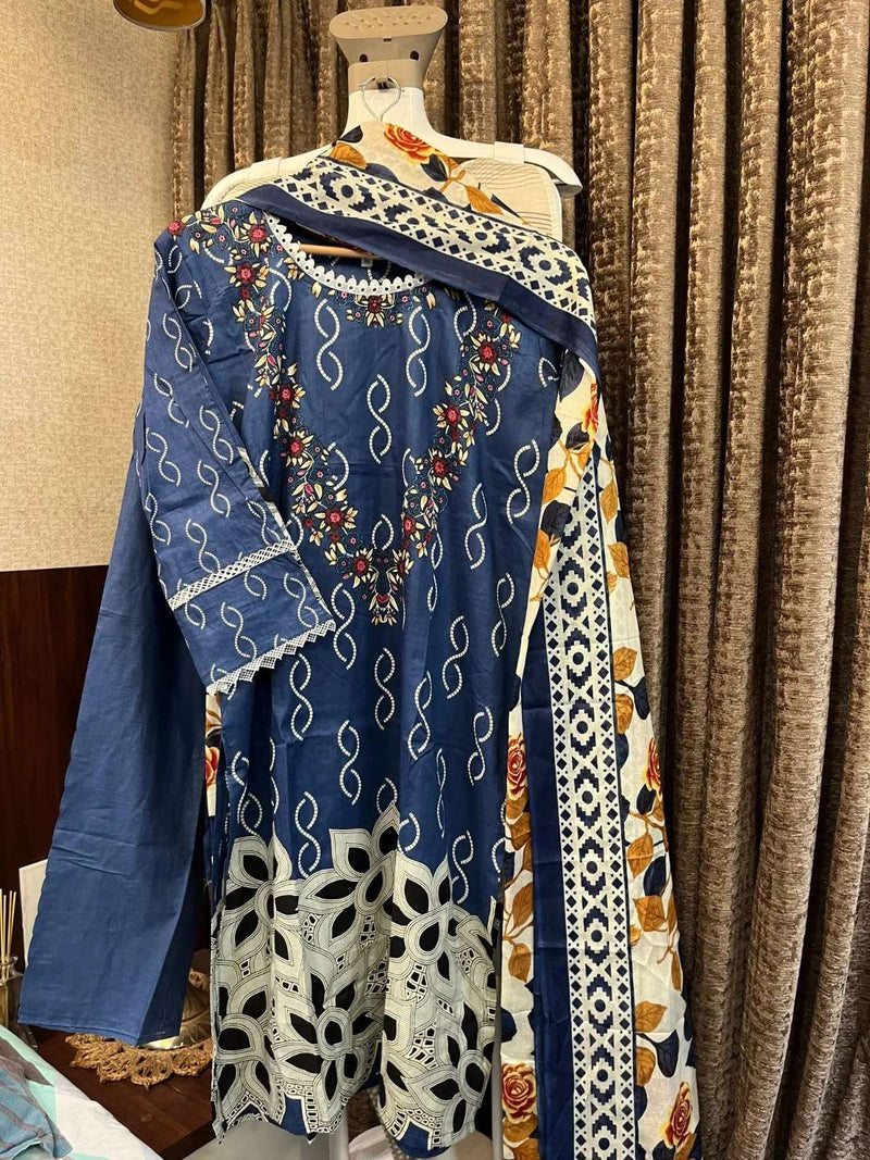 Jade cotton Crimson Exclusive Heavy Lawn Collection Vol 7 Ready Made Suit
