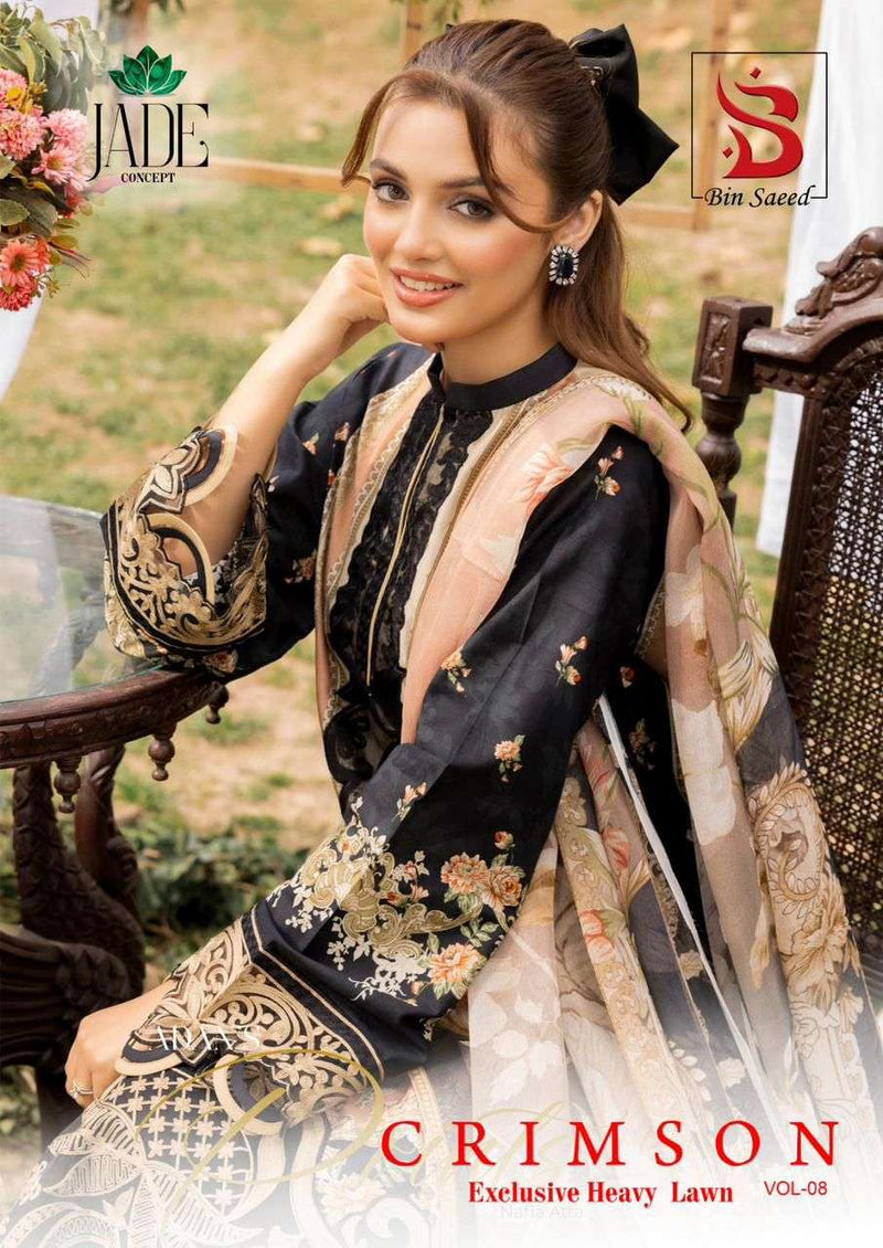 Jade Crimson Exclusive Heavy Lawn Cotton Collection Vol 8 Ready Made Collection