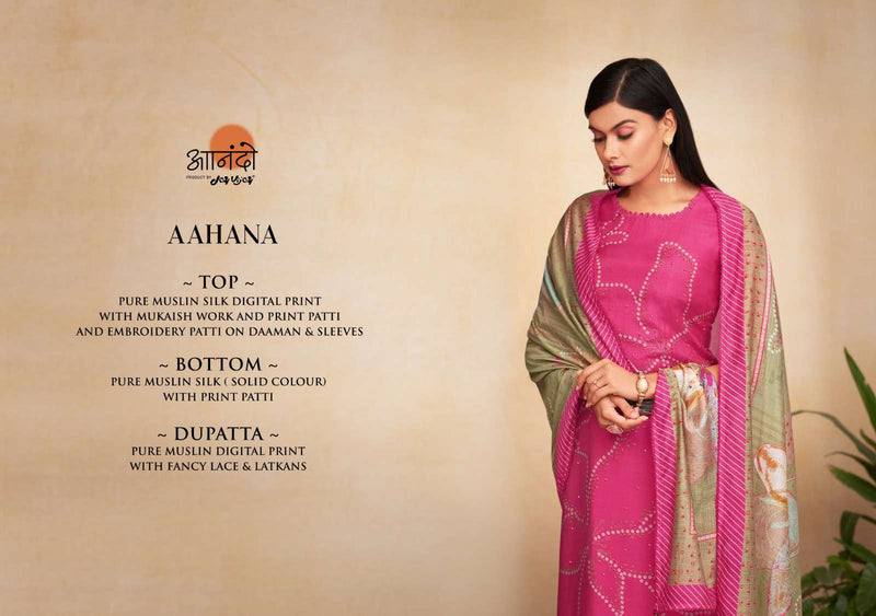 Jay Vijay Anando Aahana 3091 Adorable Digital Print With Work Salwar Kameez