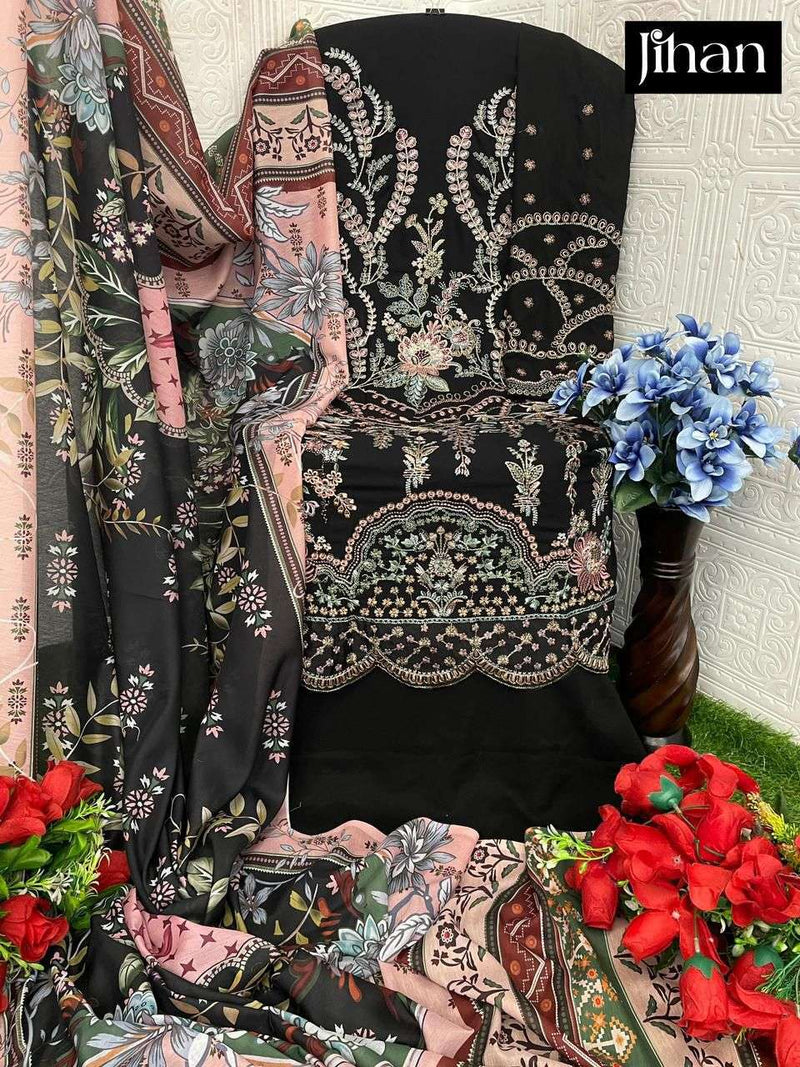 Jihan Design No 3462 Rayon Heavy Self Embroidery Salwar Suit