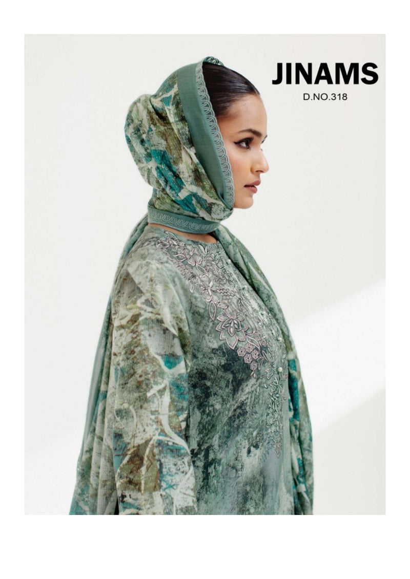 Jinams Samah Cotton Satin Kameez Digitally Printed  Embroidered Salwar Kameez