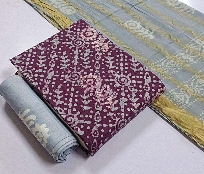 J J Creation Trendy Cotton Wax Batik Edition 24 Daily Wear Salwar Suit