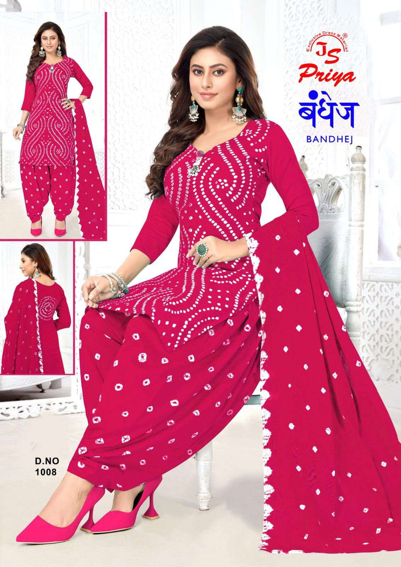 J S Priya Bandhej Special Cotton Daily Wear Salwar Suit