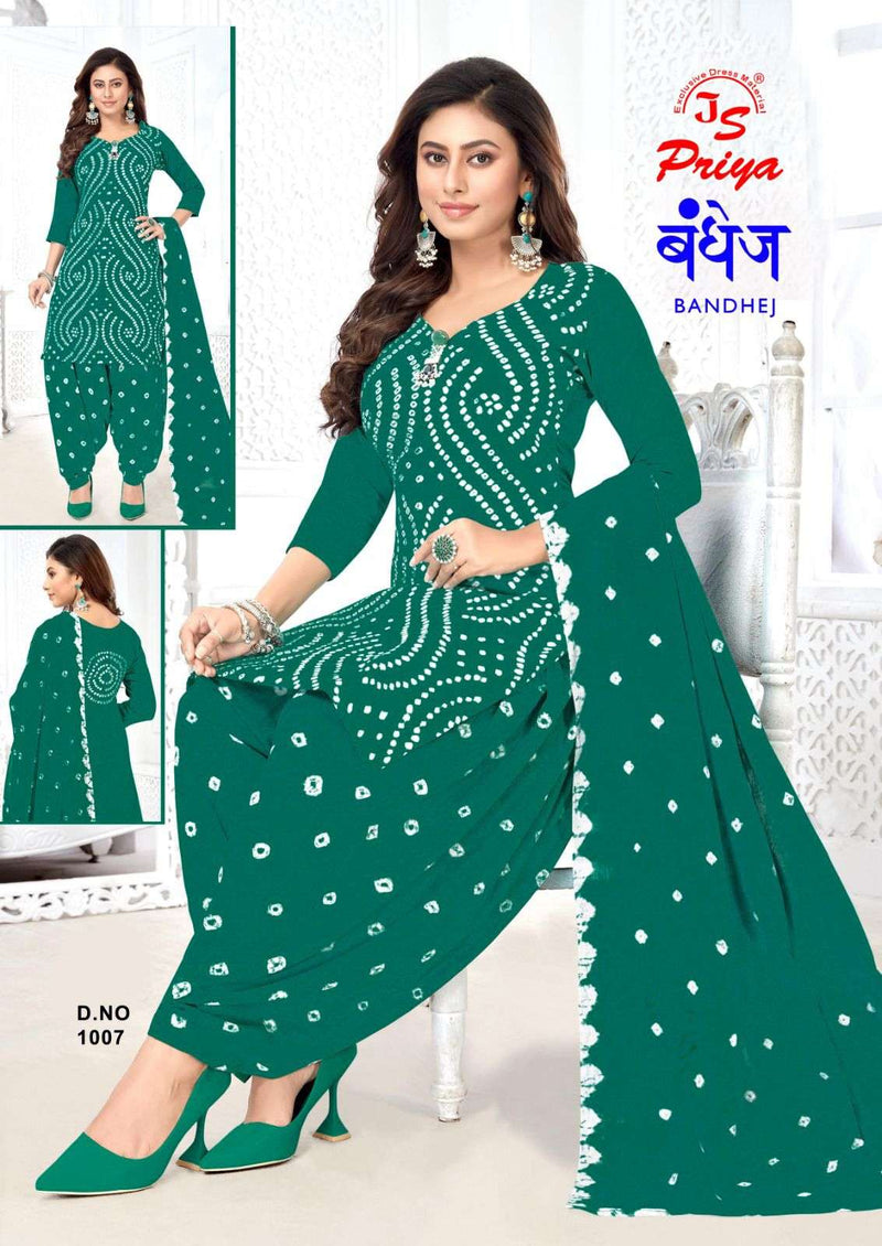 J S Priya Bandhej Special Cotton Daily Wear Salwar Suit