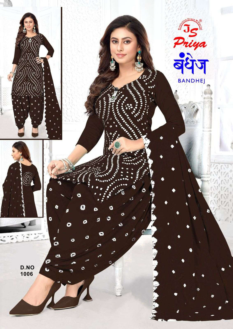 J S Priya Bandhej Special Cotton Daily Wear Salwar Suit