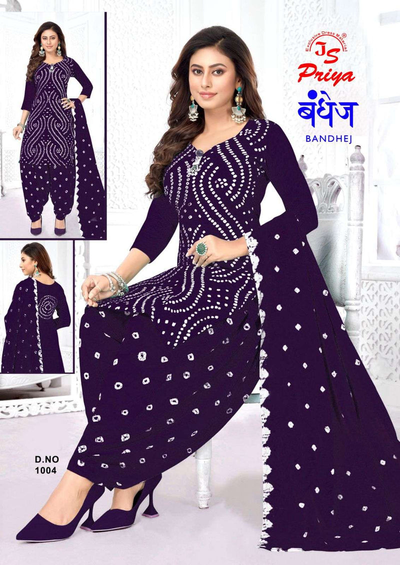 J S Priya Bandhej Special Cotton Daily Wear Salwar Suit