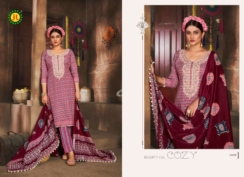 J T Kalki Cotton Lakhnavi Work Style Daily Wear Salwar Suit Collection