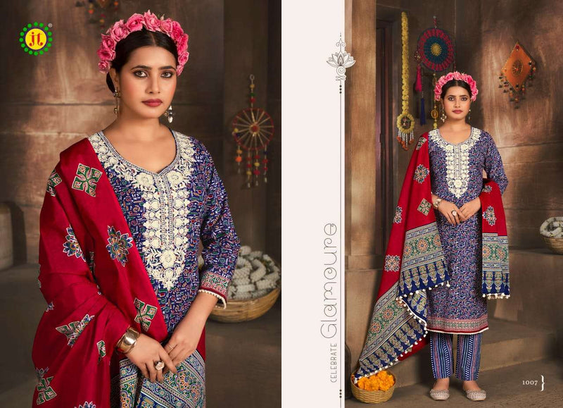 J T Kalki Cotton Lakhnavi Work Style Daily Wear Salwar Suit Collection
