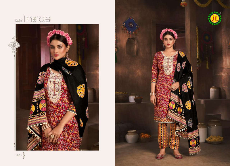 J T Kalki Cotton Lakhnavi Work Style Daily Wear Salwar Suit Collection
