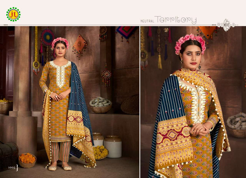 J T Kalki Cotton Lakhnavi Work Style Daily Wear Salwar Suit Collection