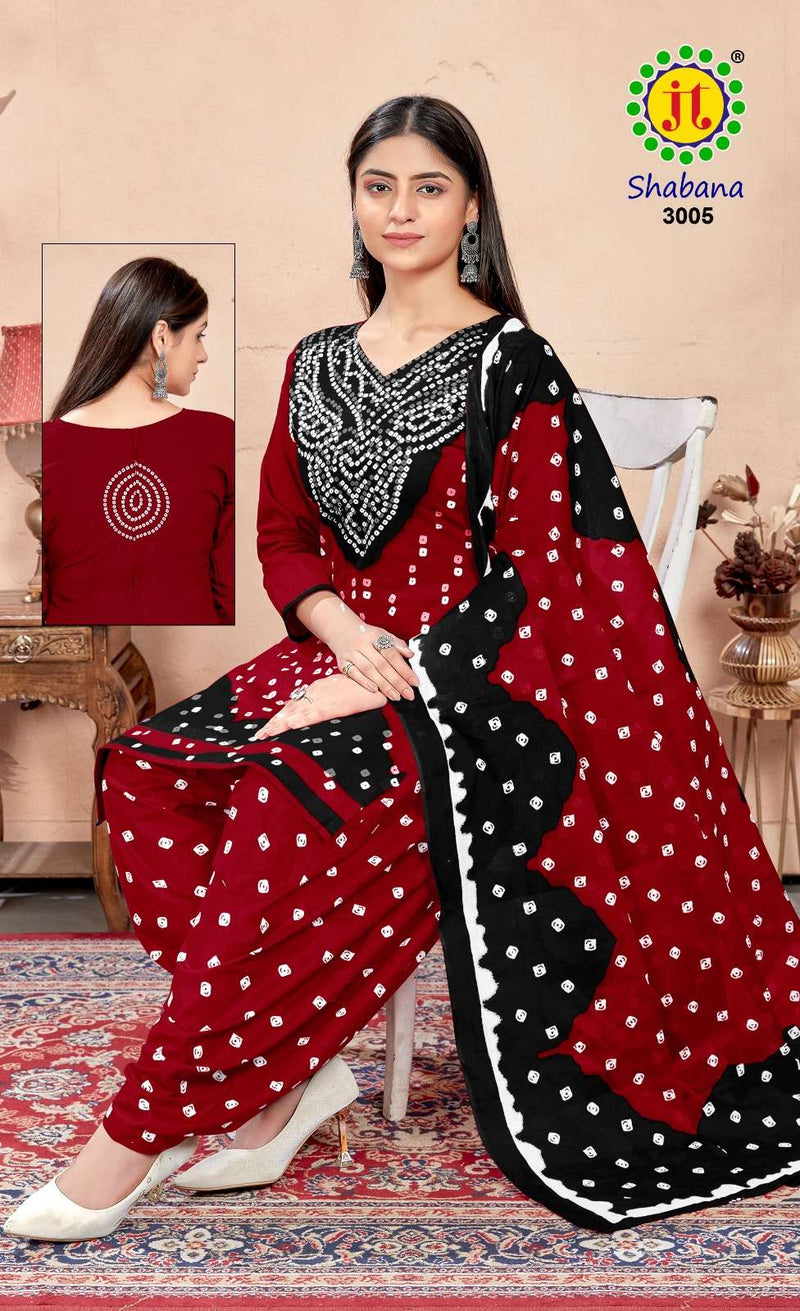 J T Shabana Vol 3 Cotton Bandhani Print Daily Wear Salwar Suit
