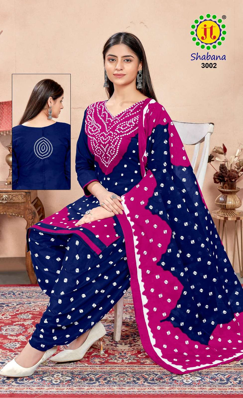 J T Shabana Vol 3 Cotton Bandhani Print Daily Wear Salwar Suit