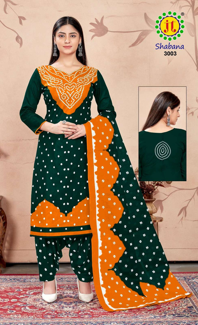 J T Shabana Vol 3 Cotton Bandhani Print Daily Wear Salwar Suit
