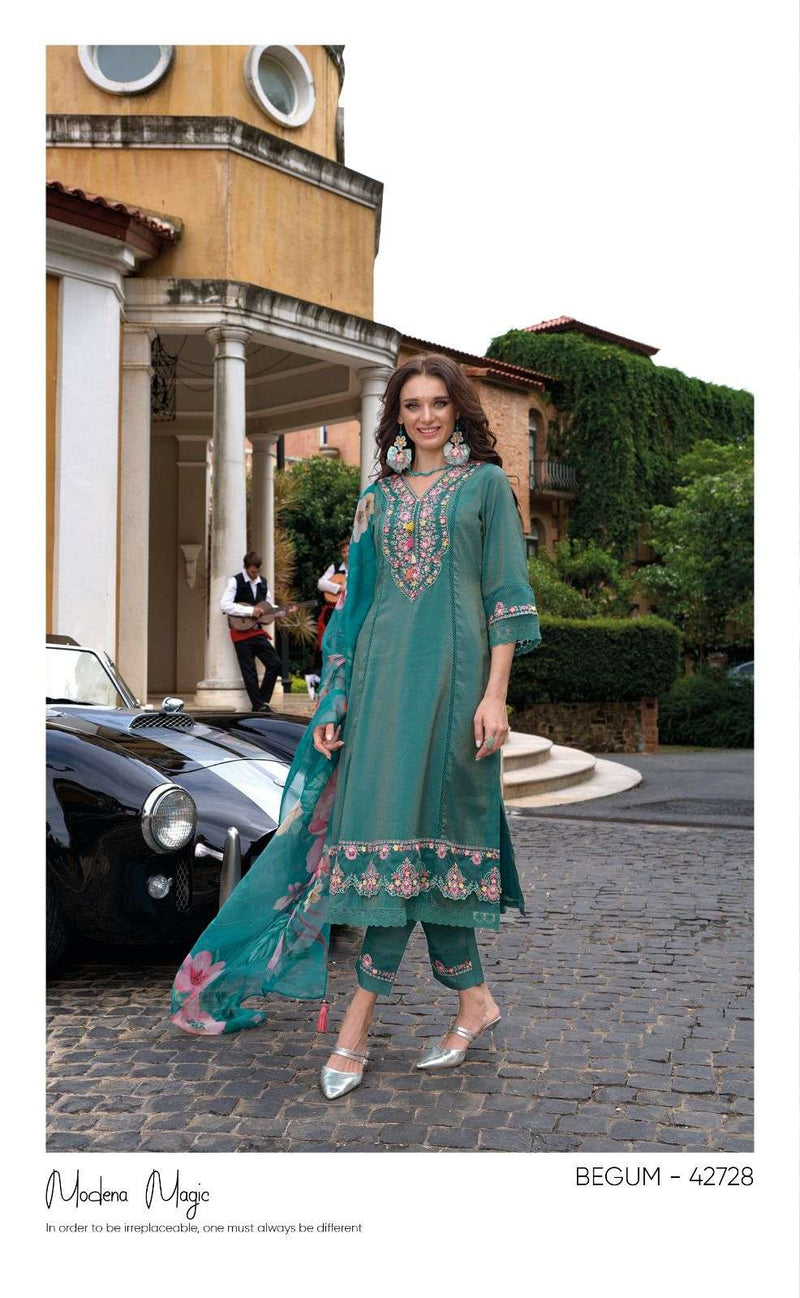 Kailee Fashion Begum Vol 6 Viscose Fancy Designer Kurti Pant Dupatta Set