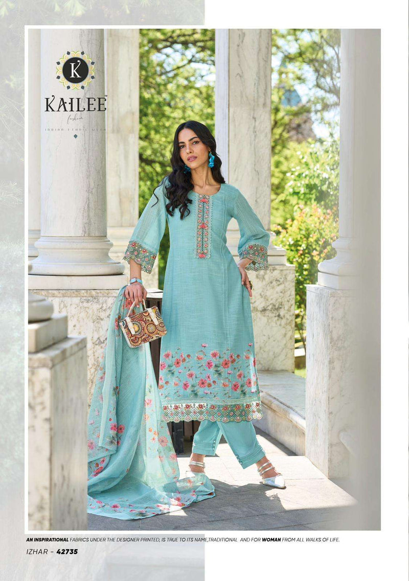 Kailee Fashion Izhaar Vol 3 Pure Linen Designer Readymade Suit